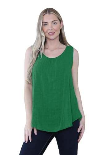 Vest top froncé sans manches pour femme | Haut d'été élégant