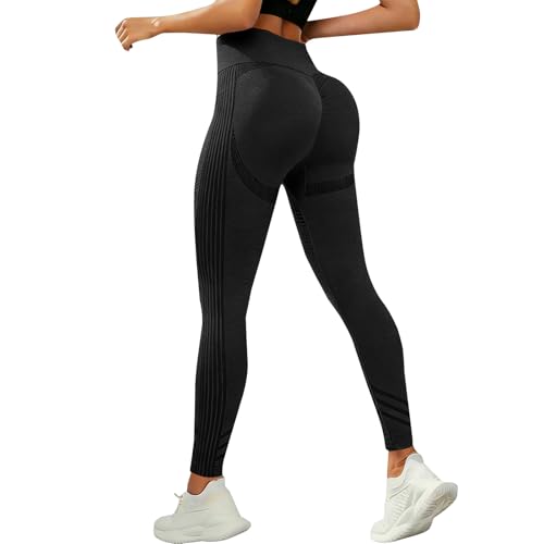 Anti Cellulite Leggings Damen, Kompressionsleggins Damen – Cellumove 3D Leggings Po Push Up, High Waist Shaping Yoga Hose, Blickdichte Figurformende Sportleggins