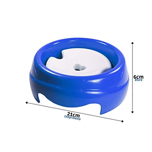 Furacão Pet Bebedouro Plástica Especial Para Caes 1000Ml Pelo Longo Azul Para Cães
