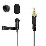 NewTH Lavalier Lapel Microphone Omnidirectional Condenser Mic Wired Clip On Mic for Sennheiser Wireless Transmitter EW100 G4 G1 G2 G3, EWD1, ME2, ME3, ME4 (3.5mm Screw Lock Plug only for Sennheiser)