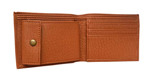 Image of Men's Black Synthetic Leather Wallet (Tan)