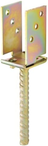 GAH-Alberts 214494 U-Post Support for Embedding in Concrete Adjustable Width, Yellow-Galvanised, Width 71-131 mm - Image 3