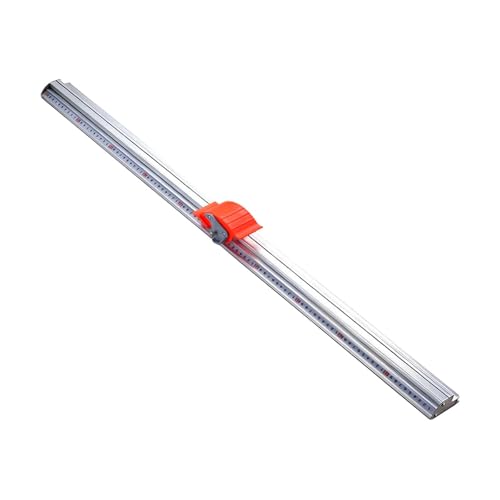 Image of Manual Cutting Ruler Aluminum Precision Cutting Positioning Track Ruler Manual Sliding Paper Trimmer for Paper Box PET Sheet, 100cm