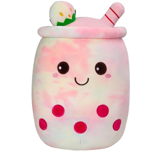 HXPLN Bubble Tea Kuscheltier 35cm Kawaii Plüschtier Kissen Süße Plüschtiere für Mädchen und Jungen PlüSch Spielzeug für Kinder Erwachsene (Bunte)