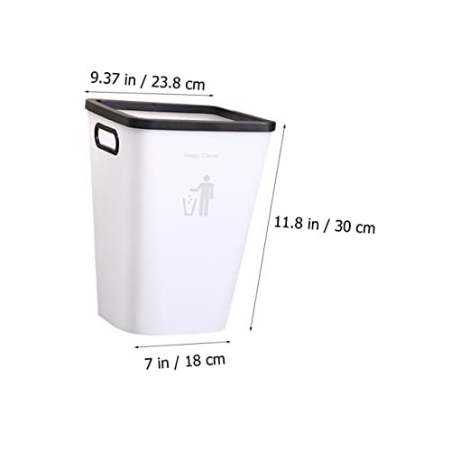 Bote de basura grande Happyyami para cocina blanco rectangular miniatura 5