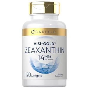 Carlyle Zeaxanthin 14 mg | 120 Softgels | Supports Eye Health | Non-GMO, Gluten Free Supplement