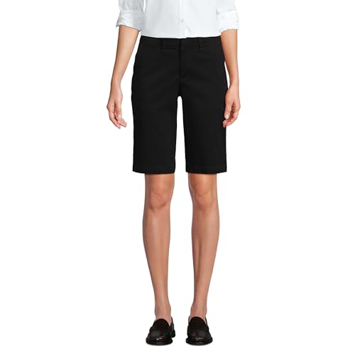 Lands' End Women's Classic 12' Chino Shorts 14 Black