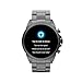 Fossil Unisex Gen 6 44mm Stainless Steel Touchscreen Smart Watch, Color: Smoke (Model: FTW4059V)