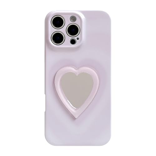 Coque miroir iPhone 16 résistant aux rayures protège écran rose souple
