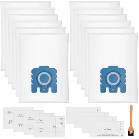 12 Pack 3D Air Clean Dust Bags for Miele Cover