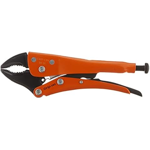 Grip-On 111-10 10-Inch Curved Jaw Locking Pliers in Orange Epoxy Cover