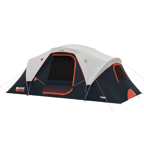 CORE 9 Person Dark Room Tent | Best Car Camping Outdoor...