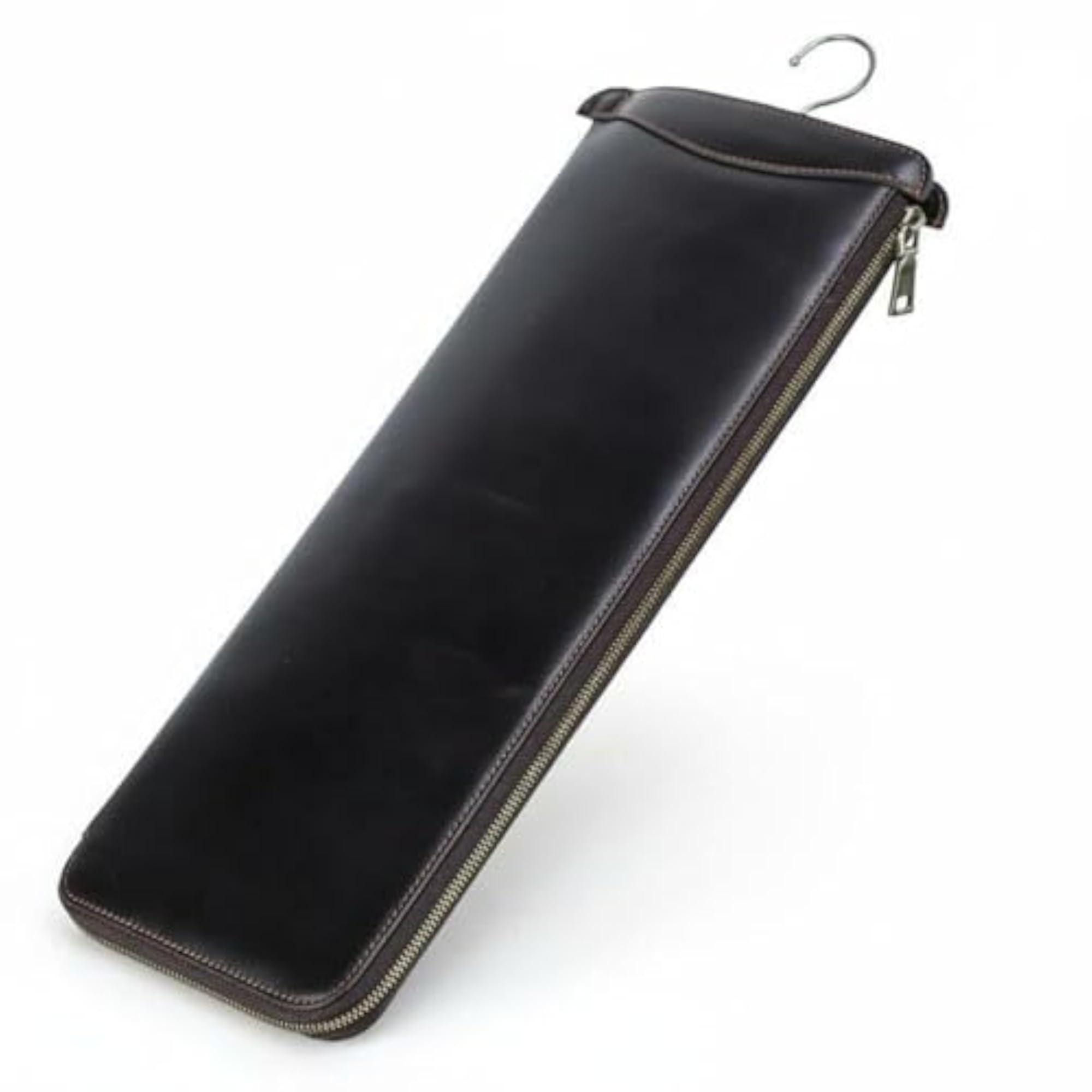 Leather Tie Travel Case Hook Design, Necktie Storage Box