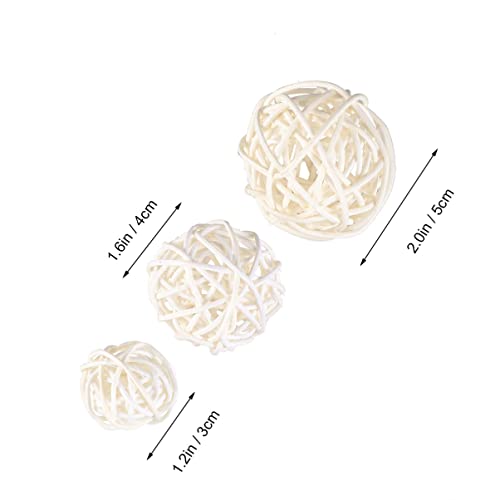 Ifundom Wicker Rattan Balls, 15 Pcs Decorative Balls Vase Fillers For Home Decor Centerpieces Bowl Orbs Craft Wedding Party Garden Christmas Tree Decoration House Ornaments #TOP2