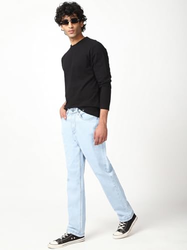 Image of Bewakoof Men's Slim Straight Fit Jeans