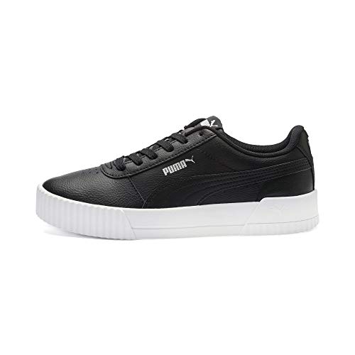 PUMA Carina L, Sneakers Basses Femme, Black White Silver, 40 EU