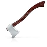 DAYSTART Axe Prop for Adults, 23.6'' Plastic Fake Axe with Brown Detachable Handle for Costume Accessory