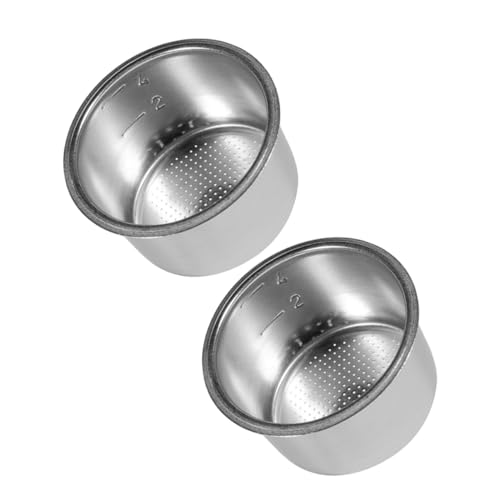 Gatuida 2 piezas Filtro Reutilizable para Cafetera Espresso Malla Fina Inoxidable Accesorio para Máquina de Café y Oficina de Compatible con Filtros de Tazas Práctico y Fácil de Limpiar