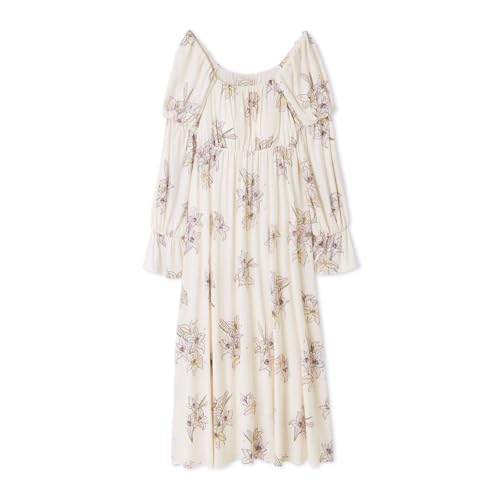 ジェラートピケ レディース MUCHA リリー柄カップインワンピース ミュシャ ジェラピケ パジャマ ルームウェア gelato pique(LV-ラベンダー、Free)のサムネイル