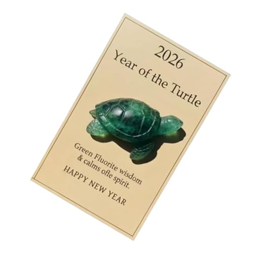 Tortuga De Mar De ,Tortuga De Fluorita Verde Para Sabiduría Y Descanso - 2026 Año Nuevo de Animales Marinos - Para la Suerte Día de San Valentín Cumpleaños Mujeres Hombres Niños Familia