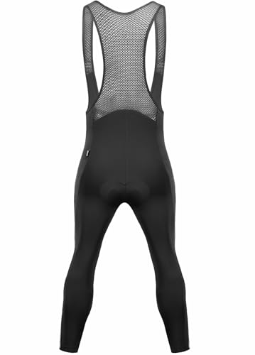 Przewalski Calça masculina de ciclismo acolchoada 4D para ciclismo, Preto puro, P