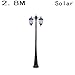 Produktbild Pumnple 2,8 M LED-Säulenlampe Solarpfostenleuchte Aluminiumguss im Freien, hochpolig, Straßenlaterne, extern, regendicht, rostfrei, Landschaftspfad, Patio, Gartenhof, Deck, Pier, Leuchte, zweifarbig