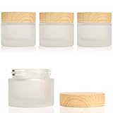 Gemice Glass Cosmetic Containers Empty Sample Jars with Leakproof Lids Makeup Sample Containers BPA...