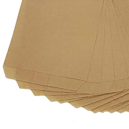 Brown Flat Greaseproof Paper Cookie Bags 5X7 For Bakery Treat Candies Dessert Chocolate Soap Wedding Invitation Party Favor, Pack Of 100 By Quotidian (5’’ X 7’’) #TOP5