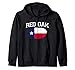Drapeau vintage en chêne rouge TX Texas pour homme et femme Sweat à Capuche