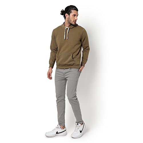 Image of Campus Sutra Men's Cotton Hooded Neck Sweatshirt