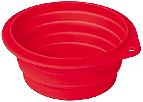Nobby - Ciotola pieghevole in silicone per cani, 500 ml, colore: Rosso