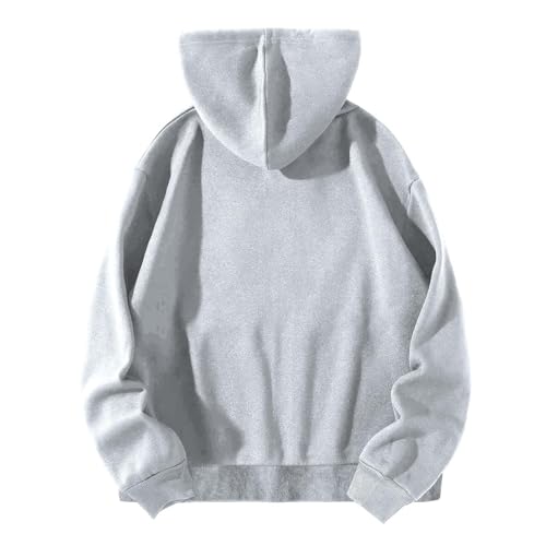 Sweat à capuche zippé pour hommes coupe ample décontractée en jersey