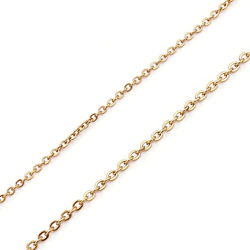 Collier en acier inoxydable pour homme et femme, chaîne rolo durable 46 cm 50 cm