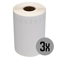 DULA Dymo-kompatible Etiketten 2166659, XL DHL Versandetiketten, 102 x 210 mm, Weiß, 3 Rollen, 140 Etiketten/Rolle – Ansicht 4