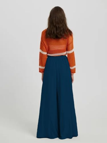 Image of KOTTY Women's Relaxed Fit Wide-Leg Drawstring Palazzo Trouser for Everyday Comfort & Style