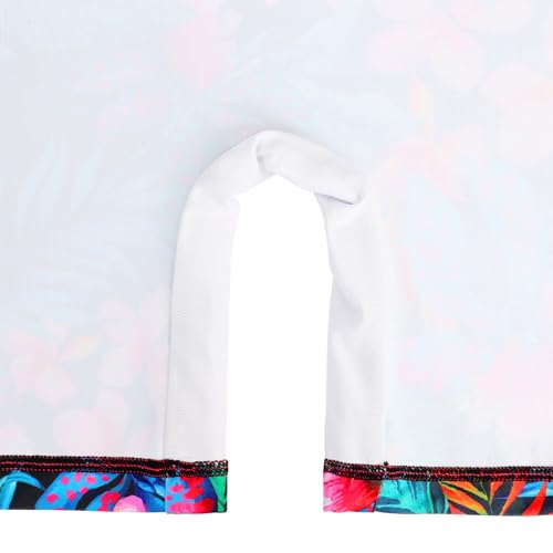 Image of TFJH E Short Sleeve Girls Swimsuits UV 50+ One Pieces Zipper 2-14Y | From beach vacations and pool parties to cruises and water parks, this colorful floral swimsuit is her summer favorite
