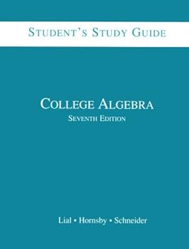 College Algebra: Student's Study Guide