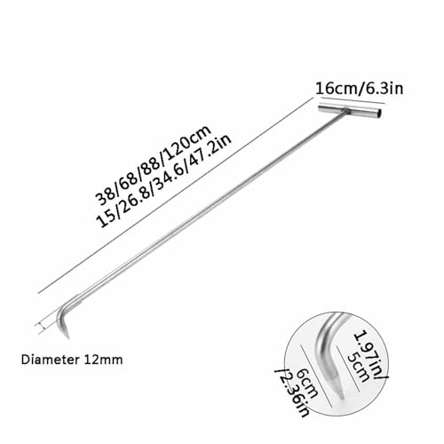 Herramienta de gancho de alcantarilla resistente de 68 cm en acero 2