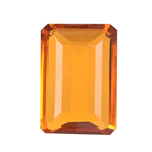 Gemhub Yellow Citrine Approx 50-60 Ct Emerald Cut Yellow Citrine, Faceted Birthstone Citrine Jewelry Making Loose Gemstone #TOP28