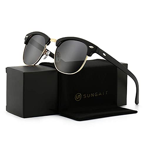 SUNGAIT Retro Round Semi-senza Montatura Occhiali