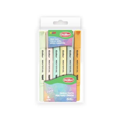Marca Texto Gel Wow Pastel 6 unidades sortidas