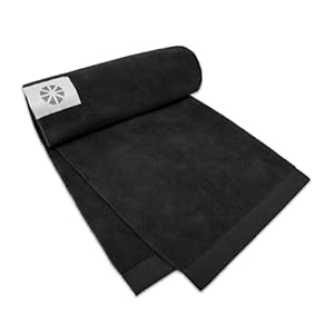 MICRODRY Wonder Towel – Ultra Absorbent Luxury Fitness Workout Towel, Microfiber Cooling Towel for Face and Neck, Quick Drying, Soft to Touch, Exercise at Home or Gym, Great for Yoga,16×28, Black