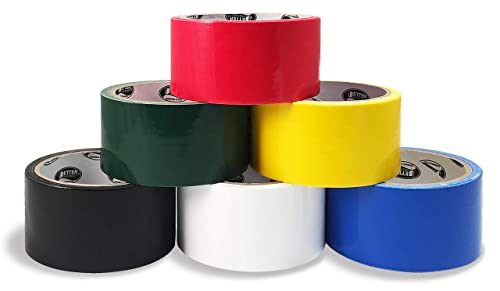 Ruban adhésif résistant multicolore 5cm x 9,1m pour marquage au sol