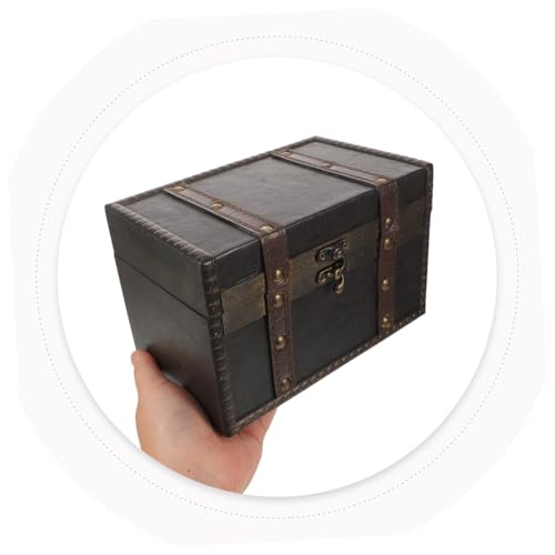 Rangement bijoux efficace coffre trésor bois vintage Baluue