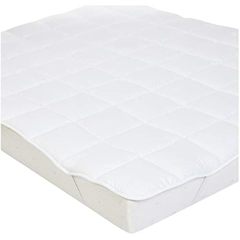 Amazon Basics - Weiche Matratzenauflage mit Mikrofaser-Polyester-Füllung und Riemen Cover