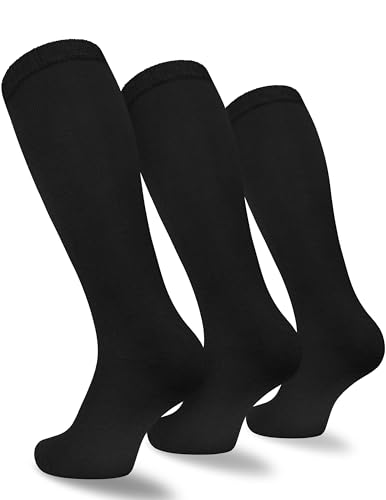 Sarfel Kids Soccer Socks 6-8 Years Old Black Soccer Socks Youth Boys Baseball Sock Youth Boys 6-8 Black Baseball Sock Kids 5-8