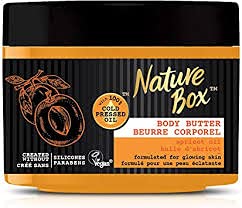 Nature Box Body Butter - for Glowing Skin, with 100% Cold Pressed Apricot Oil, 6.9 ounce
