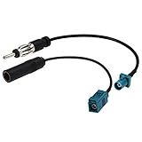 StickyDeal Universal Car Stereo FM AM Radio Antenna Adapter Cable Fakra Z Female to DIN Female Adapter Cable 2 Pack for CD Media Player Receiver Vehicle Stereo HD Radio Host Unit