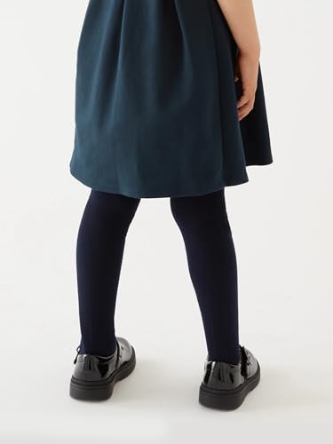 Image of COTTON DAY Kids Girls School Dress Cotton Tights Black White Navy Blue Burgundy