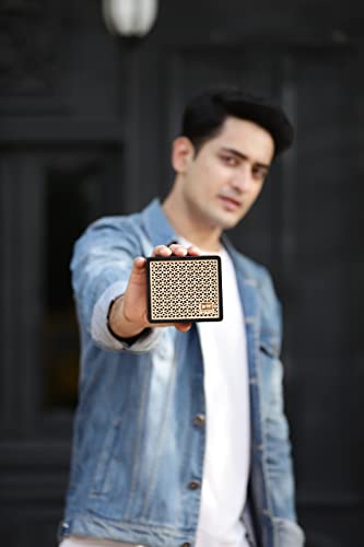 Image of Deciwood 5W 5.0 Clef Wooden Bluetooth Speaker, 1200 mah Battery, Supports -FM,USB, SD Card, Wooden Finish Body (Cherry Red)